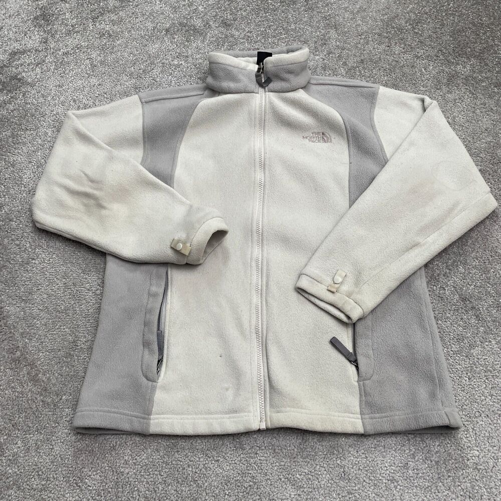 The North Face Khumbu Fleece Jacket Womens Medium Gray Full Zip Outdoor Hiking